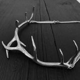 Elk Antler Choker Necklace In Solid Sterling Silver Elk Antler Choker Handmade Gift