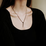 Nail Pendant Necklace Casket Nail Vampire Necklace Gothic Jewelry Builder Necklace Unique Jewelry Handcrafted Bronze