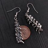 Snake Vertebrae Earrings – Sterling Silver, Delicate 3D Reptile Bone Accessories