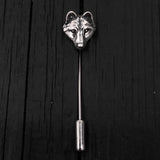 Wolf Face Ascot Stickpin – Sterling Silver Pin With Classic Style