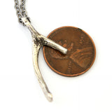 Wish Bone Necklace - Handcrafted Oxidized Silver Pendant by Moon Raven Designs