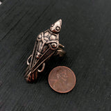 Viking Talon Ring – Adjustable Bypass Norse Raven Jewelry with Double Talisman Design