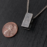Cinder Block Necklace – Miniature Pendant With Industrial Style Chain