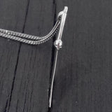 Skull Cleaver Pendant Necklace Gothic Jewelry, Sterling Silver Charm Solid 925 Silver, Unisex