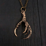 Raven Claw Necklace Crow Claw Necklace Bird Claw Pendant Necklace - Moon Raven Designs