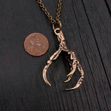 Raven Claw Necklace - Handcrafted Oxidized Claw Charm by Moon Raven Designs