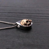Bronze Skull Cremation Necklace – Memorial Urn That Holds Ashes