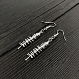 Sterling Silver Tree Earrings – Hand Cast Evergreen Spruce Silhouette Jewelry