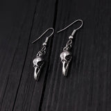 Raven Skull Earrings | Handcrafted Silver Jewelry With Detailed Raven Design
