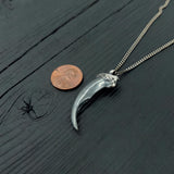 Arctic Wolf Claw Necklace – Handcrafted Wolf Claw Pendant by Moon Raven Designs