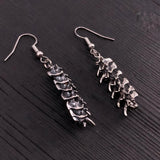 Snake Vertebrae Earrings – Sterling Silver, Delicate 3D Reptile Bone Accessories