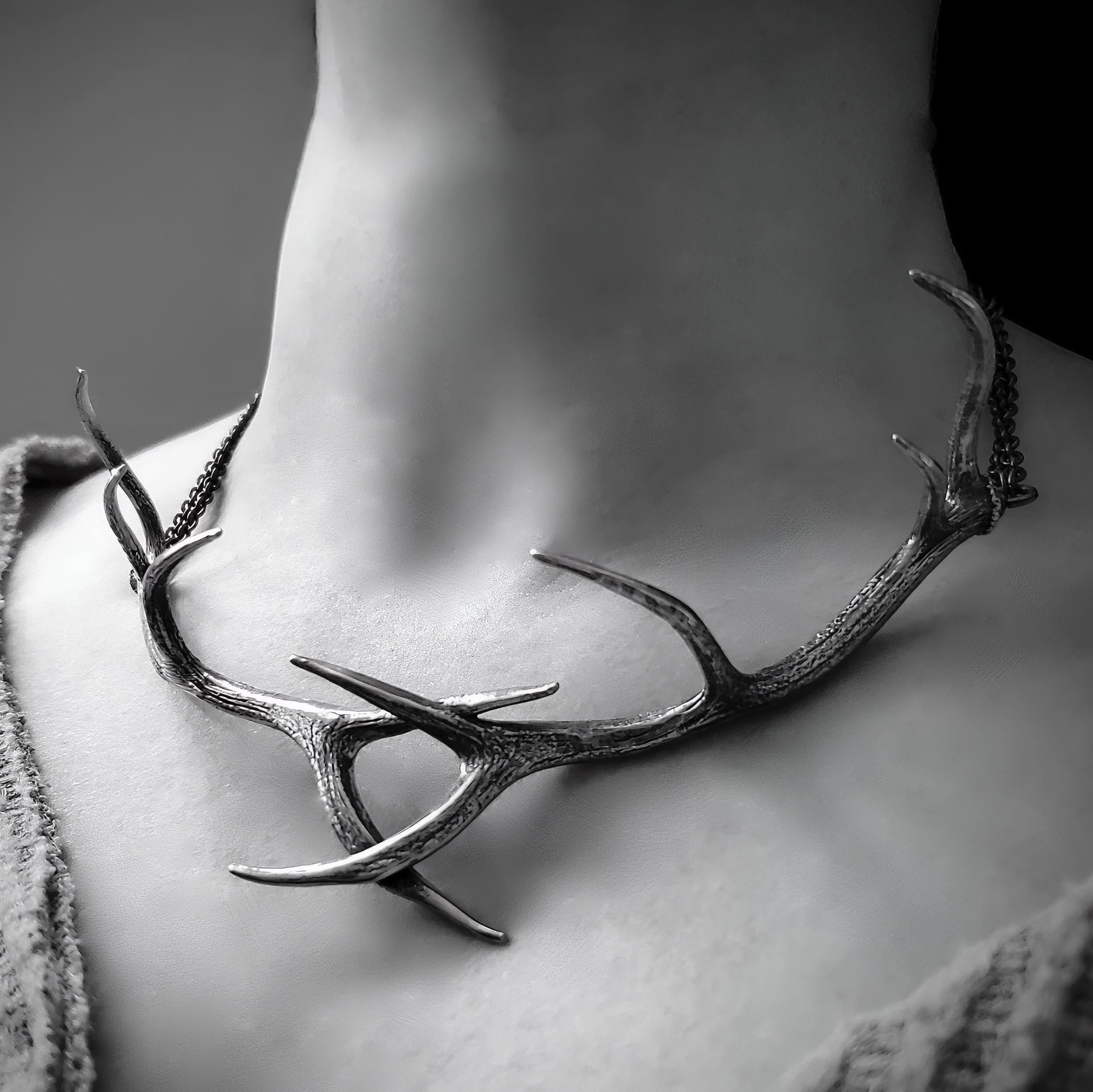 Elk Antler Necklace - Moon Raven Designs