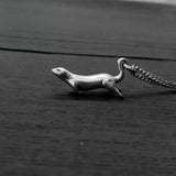 Sea Otter Pendant - Sterling Silver Necklace With Diving Otter Charm