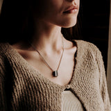 Cinder Block Necklace – Miniature Pendant With Industrial Style Chain
