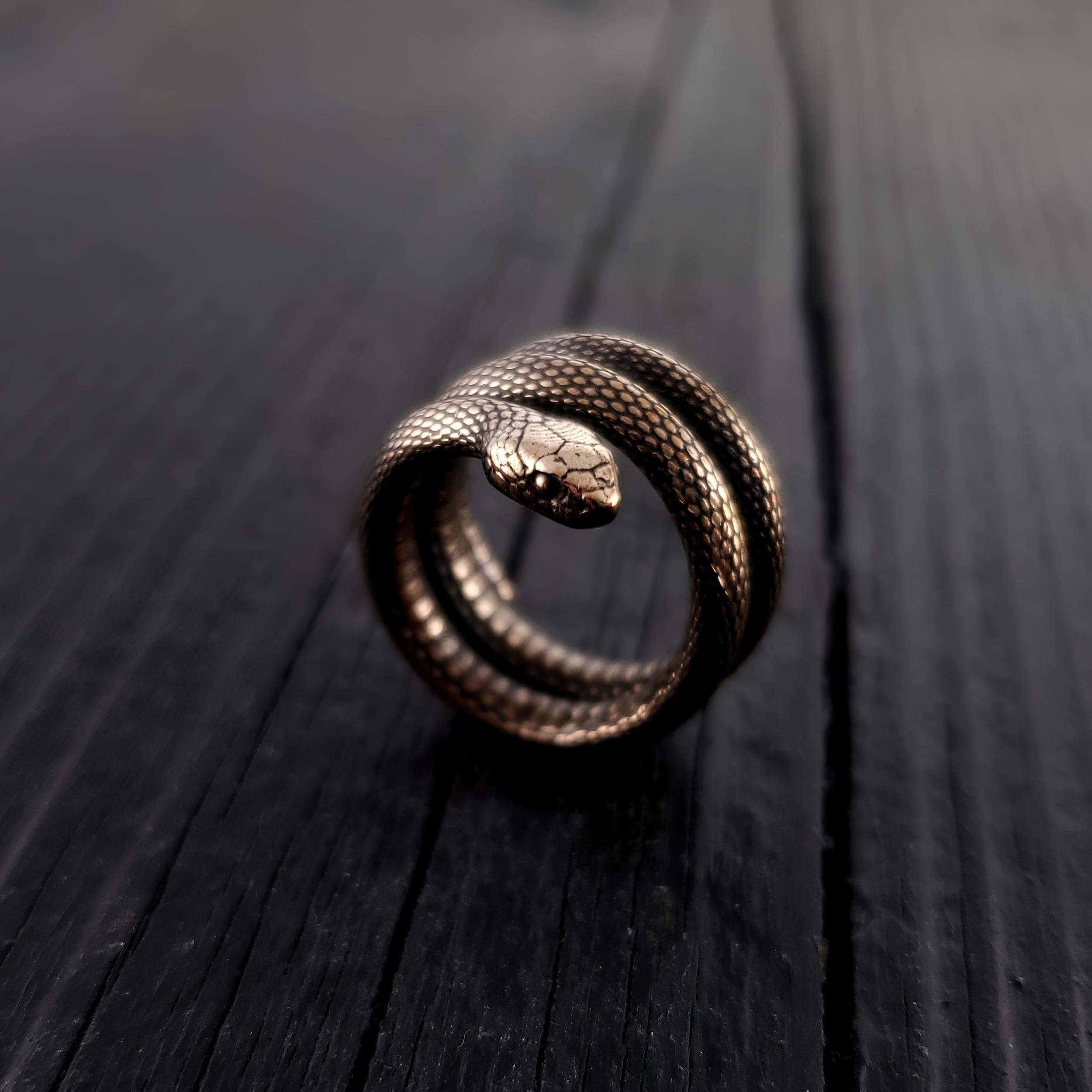 Colubrid Snake Wrap Ring - Moon Raven Designs