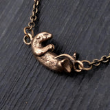 Floating Otter Charm Necklace - Moon Raven Designs
