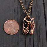 Bronze Chainsaw Necklace - Hand Carved Solid Bronze Pendant Jewelry