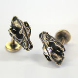 Human Skull Cuff Links – Solid Bronze Skull Bone Accessories
