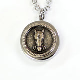 Horse Face Cremation Necklace – Pet Memorial Jewelry for Horse Lovers