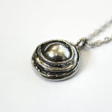 Raven Eye Amulet Protection Necklace – Bronze Talisman With Engraved Pendant