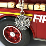 Firefighter Emblem Necklace Fire Dept - Moon Raven Designs
