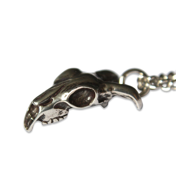 Tiny Ram Skull Necklace - Moon Raven Designs
