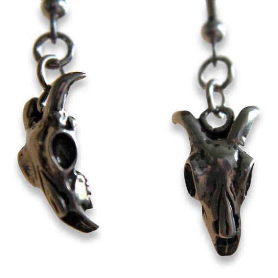 Little Ram Skull Earrings - Moon Raven Designs
