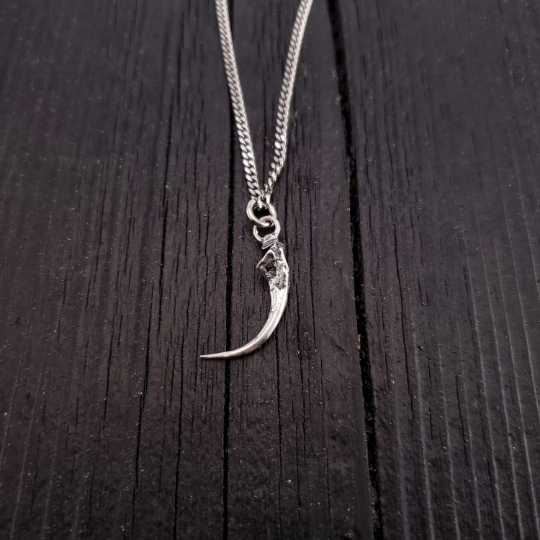 Rattlesnake Fang Charm Pendant Necklace - Moon Raven Designs 