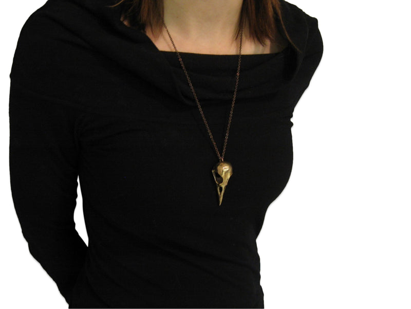Raven Skull Necklace - Moon Raven Designs