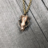 Hyena Skull Necklace in Solid Bronze