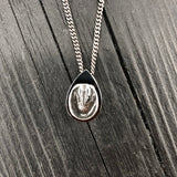 Barefoot Horse Hoof Cremation Ash Urn Pendant Necklace - Bronze and Stainless Steel - Custom Engraved Personalised Equine Bereavement Gift